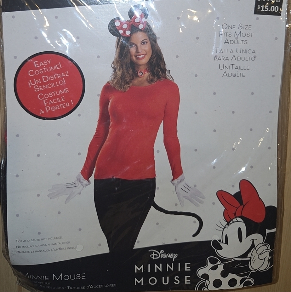 Minnie Mouse Adult Halloween Costume Kit New OS NO GLOVES - Picture 2 of 3